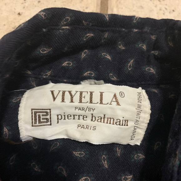 Vintage Rare 1970s Viyella by Pierre Balmain Paisley Shirt Button Up Size S/M - Picture 2 of 5